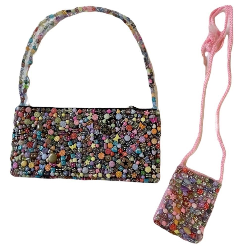 Beaded Shoulder Bag and Kids Crossbody bundle
